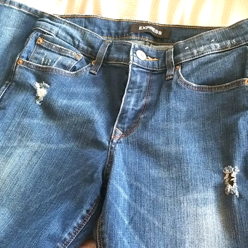 Express cropped skinny jeans